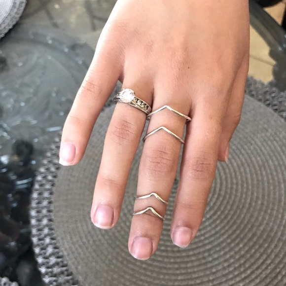 Double ring of silver 9.25 - Picture 2 of 5